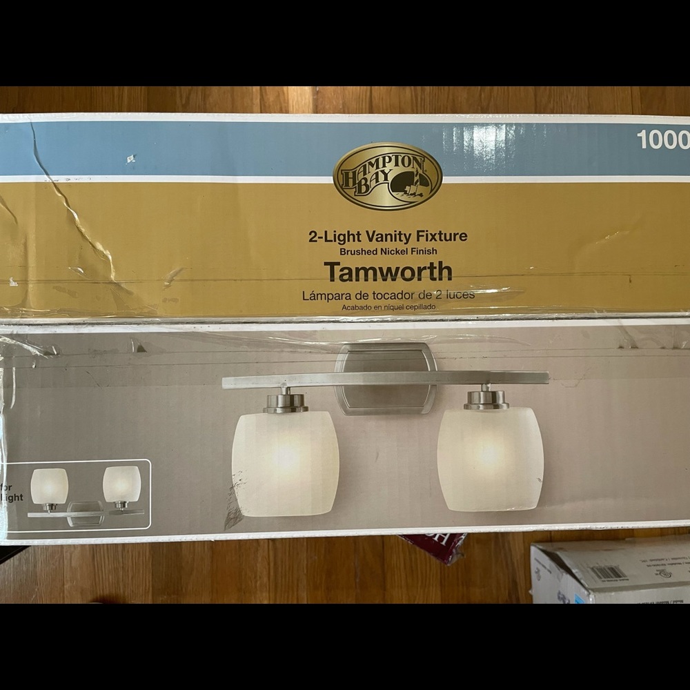 Hampton bay 2 light vanity fixture